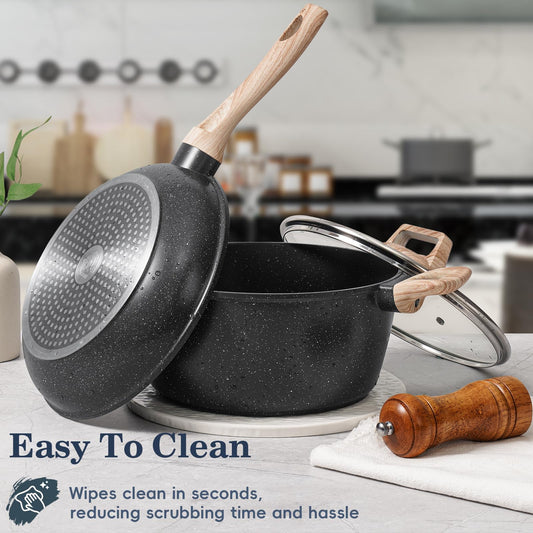 SODAY gros plan revêtement granit montrant surface antiadhésive durable