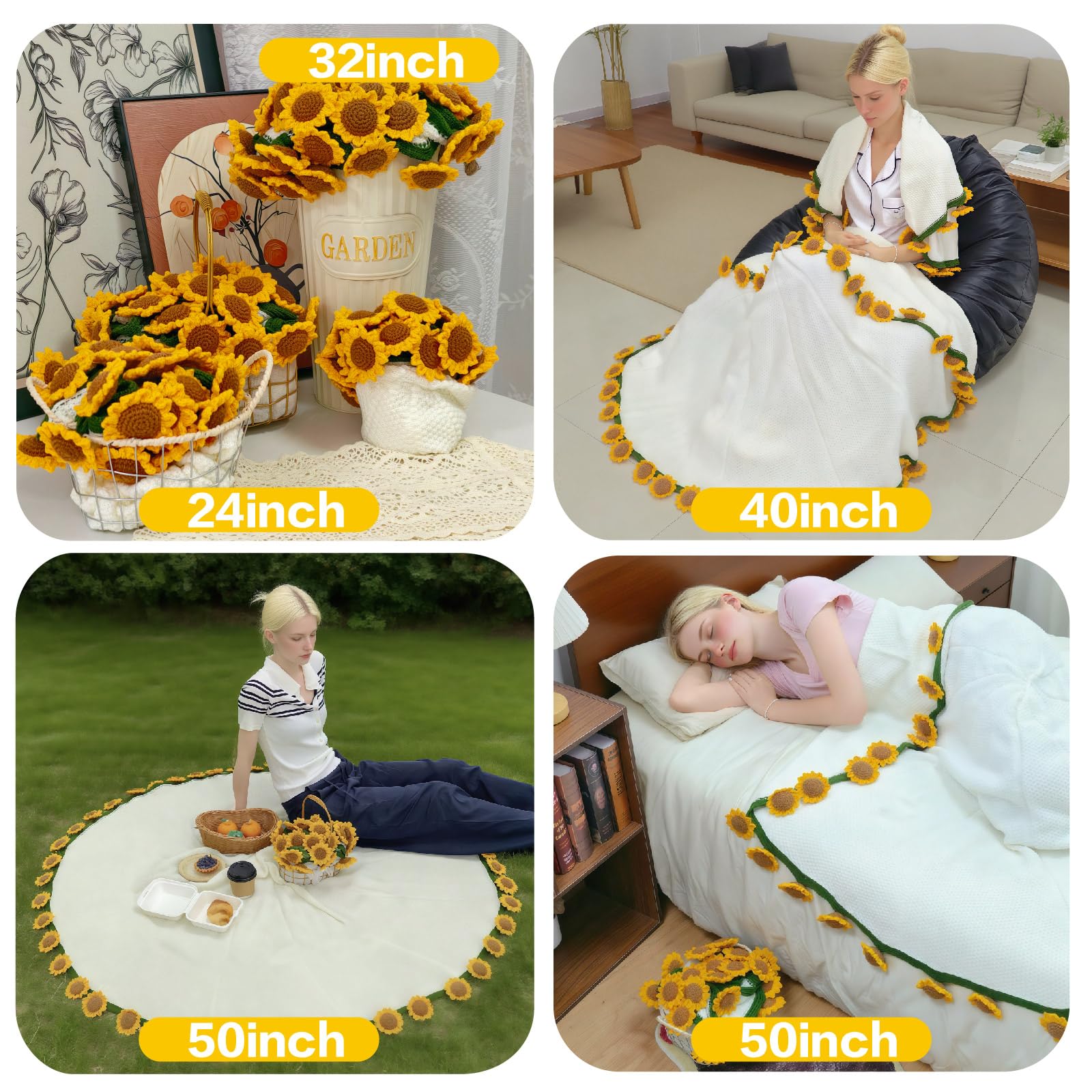 couverture 32 pouces SoffMoiis posée sur genoux, taille idéale pour confort