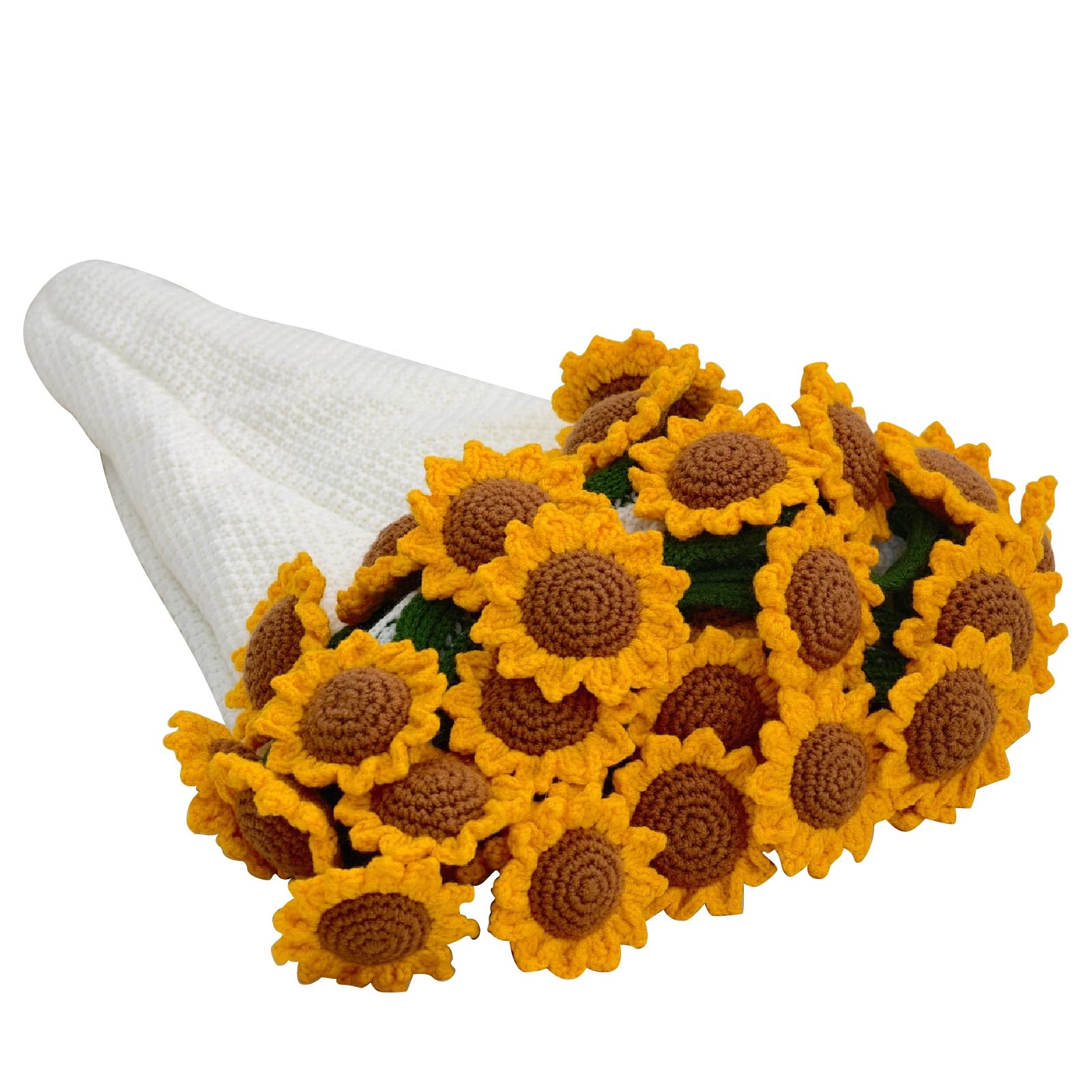 SoffMoiis couverture pliée en bouquet tournesol, cadeau décoratif et cosy
