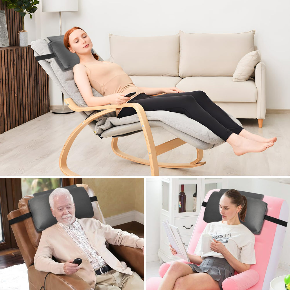 SofGlowly coussin en usage sur fauteuil inclinable offrant soutien visible