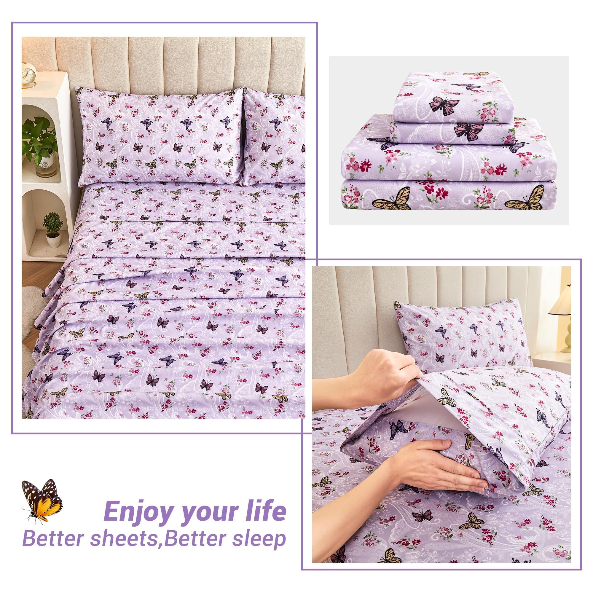 Softan drap installé sur un matelas queen montrant ajustement parfait