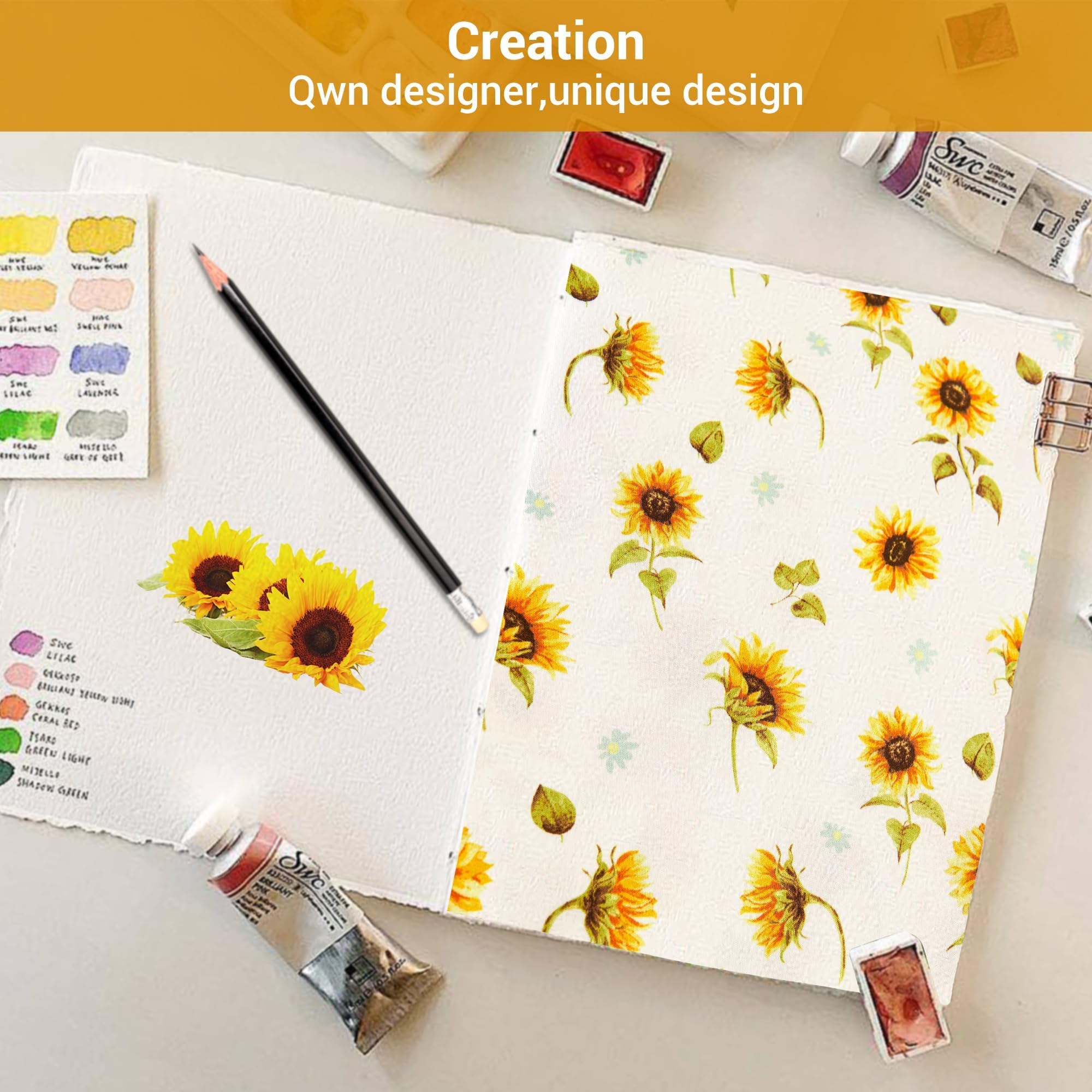 Softan motif tournesol en gros plan accentuant couleur vive et aspect décoratif