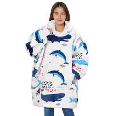 Solaris Ocean vue avant du sweat blanket montrant la coupe oversize et le confort