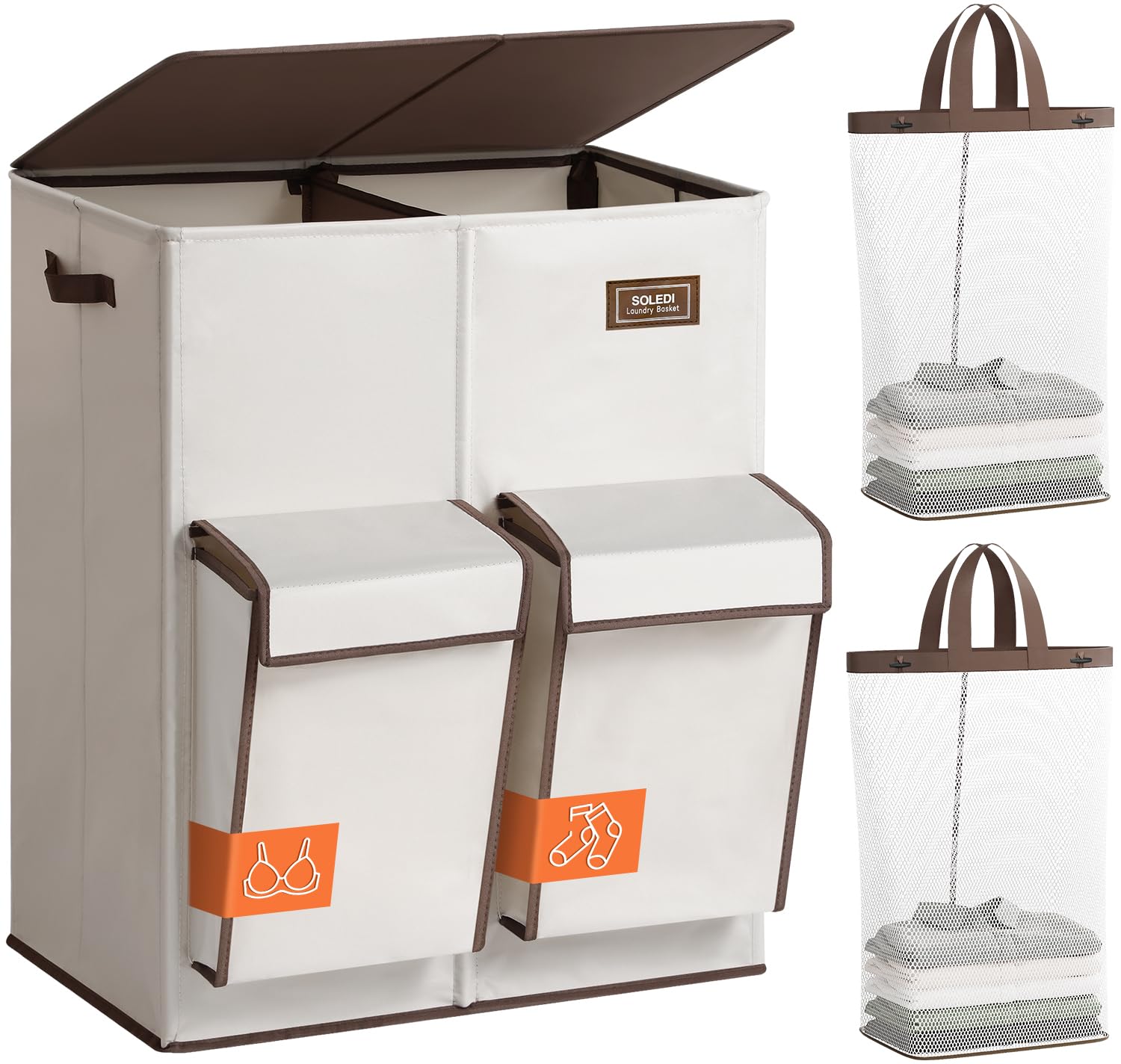 SOLEDI panier avant avec couvercle, esthétique et gain d'espace