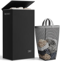 SOLEDI panier face avec couvercle pour garder le linge propre et discret