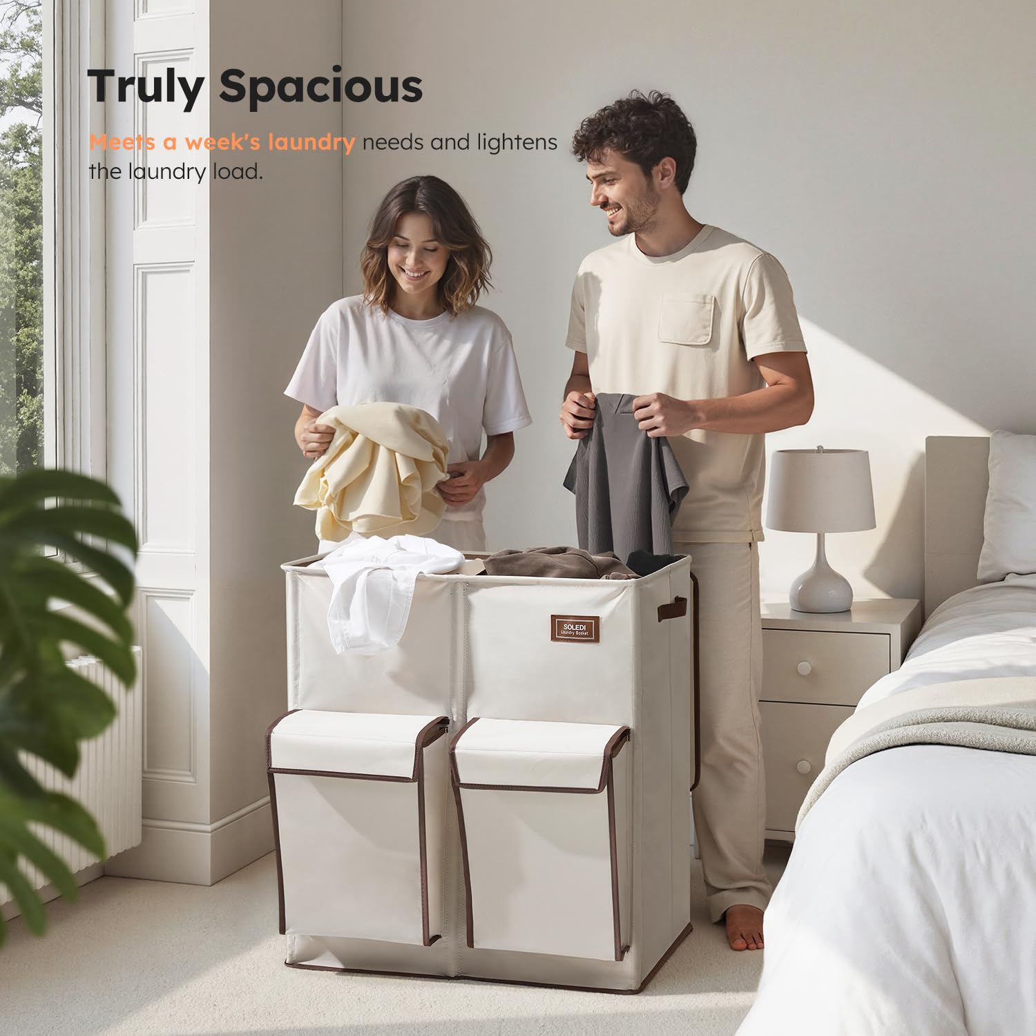 SOLEDI sac intérieur en maille détachable, transporte le linge proprement