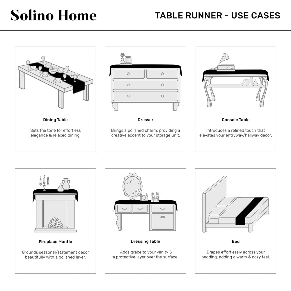 Solino Home plis et bords montrant la qualité artisanale et facilité d'entretien