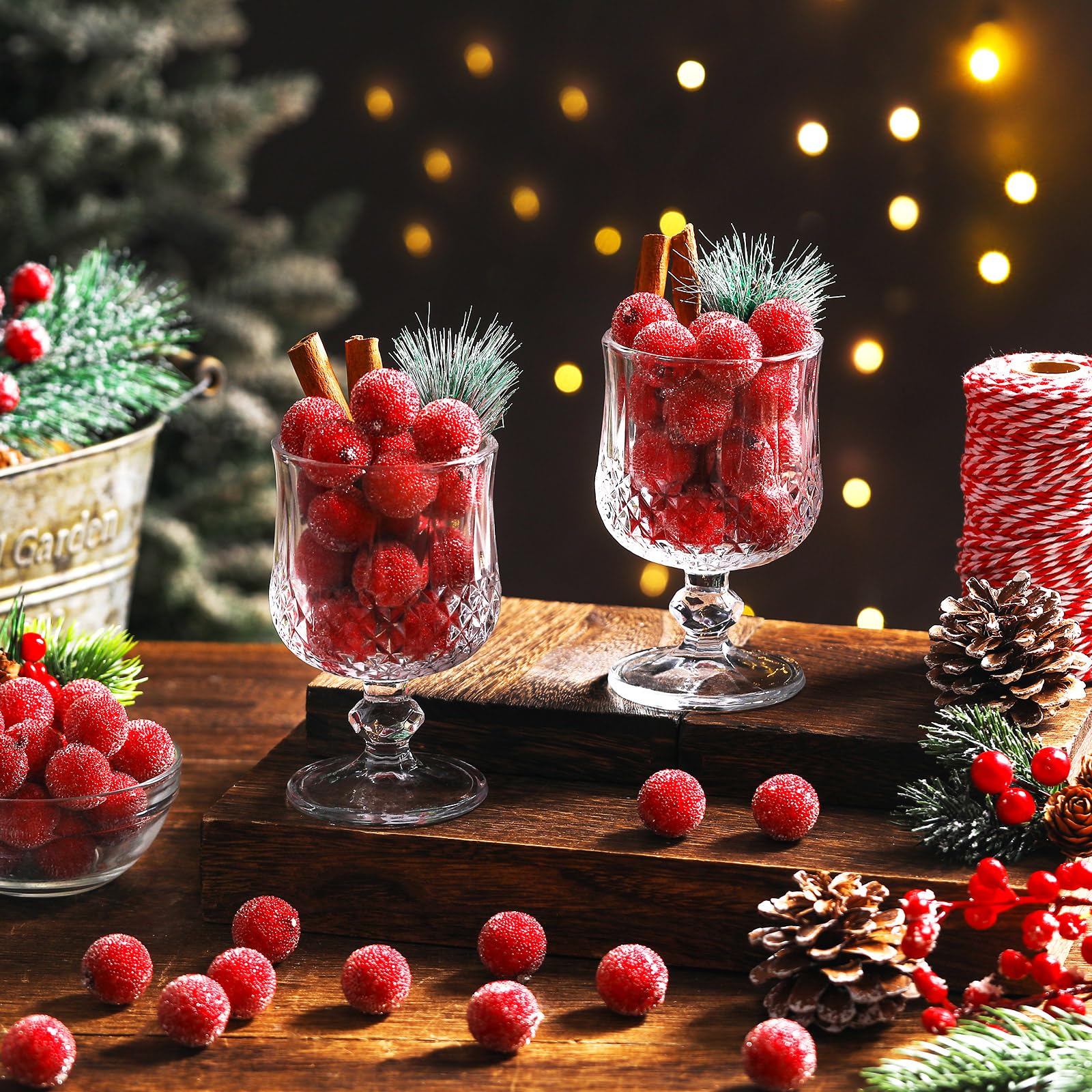 Solsew cranberries dans vase comme centre de table ajoutant couleur chaude