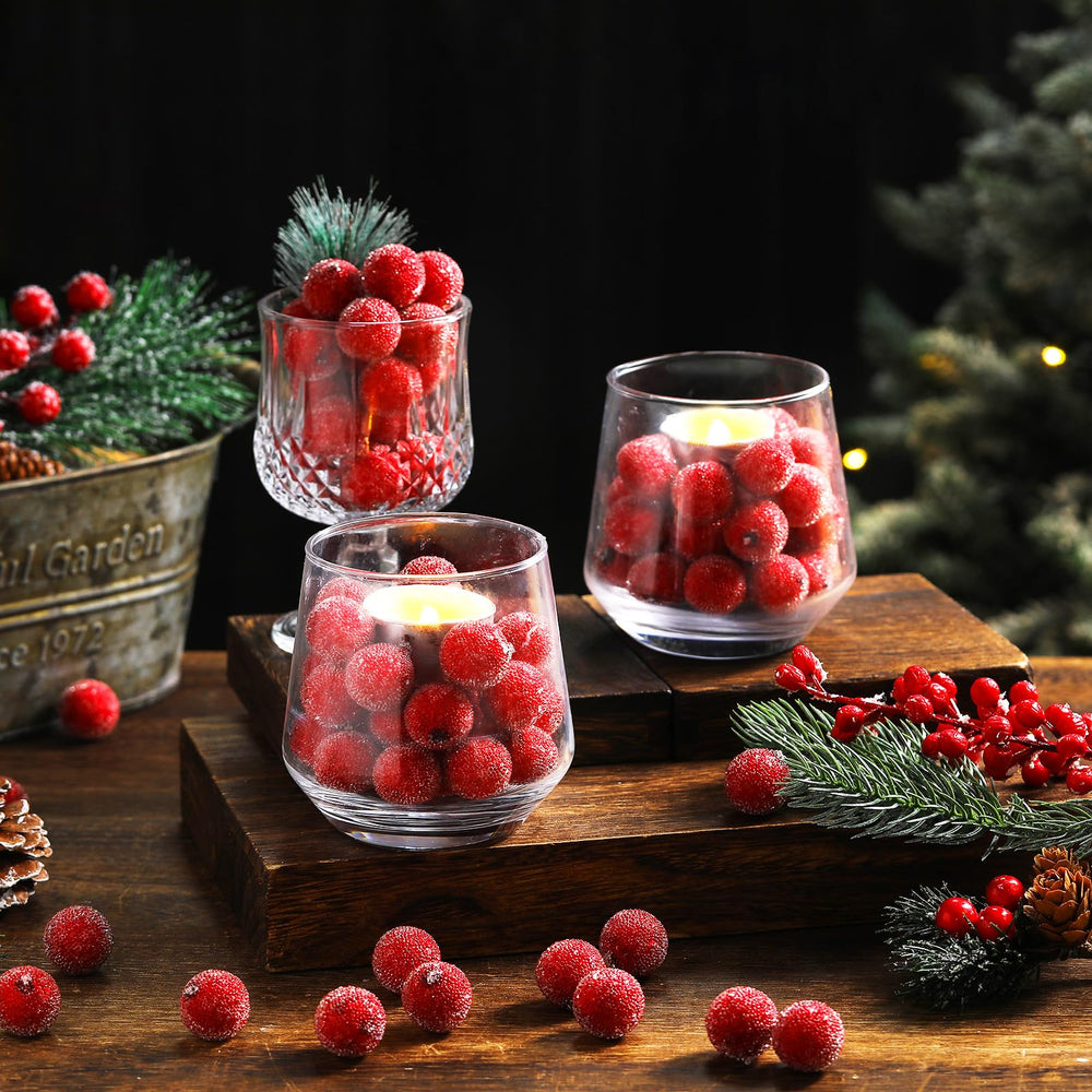 Solsew cranberries intégrées dans couronne de Noël pour effet professionnel