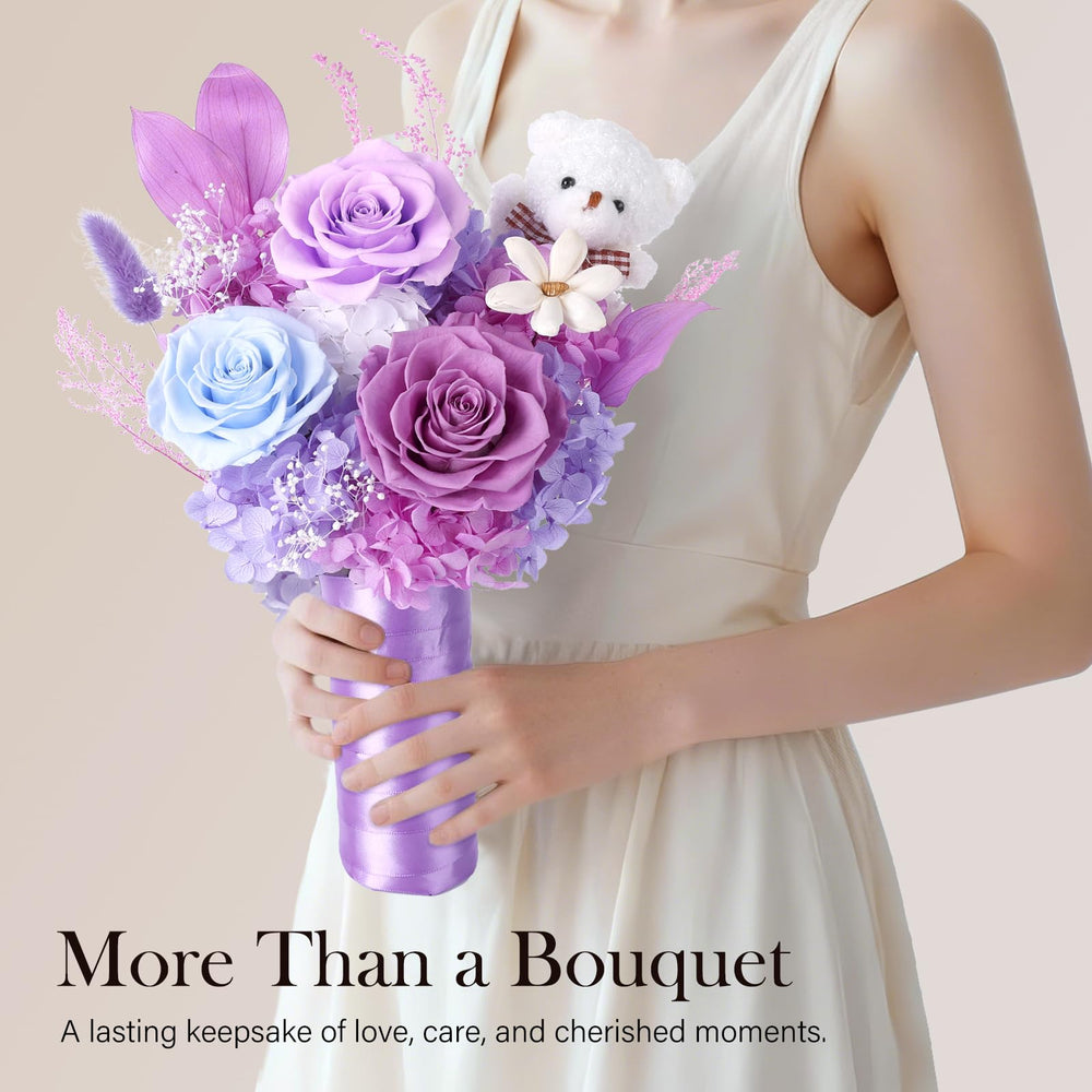 SOLUNOX ourson et roses, détail charmant pour cadeau sentimental