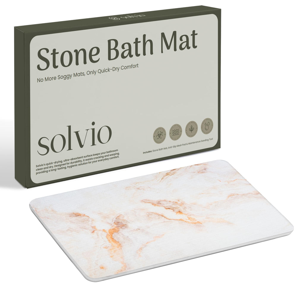 Solvio tapis face avant Ivory Drift montrant design minimaliste et look spa