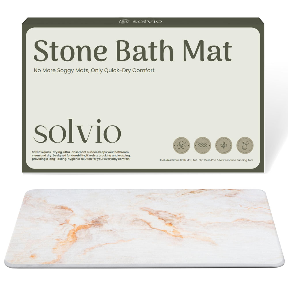 Solvio tapis en usage à la sortie de douche offre sécurité antidérapante
