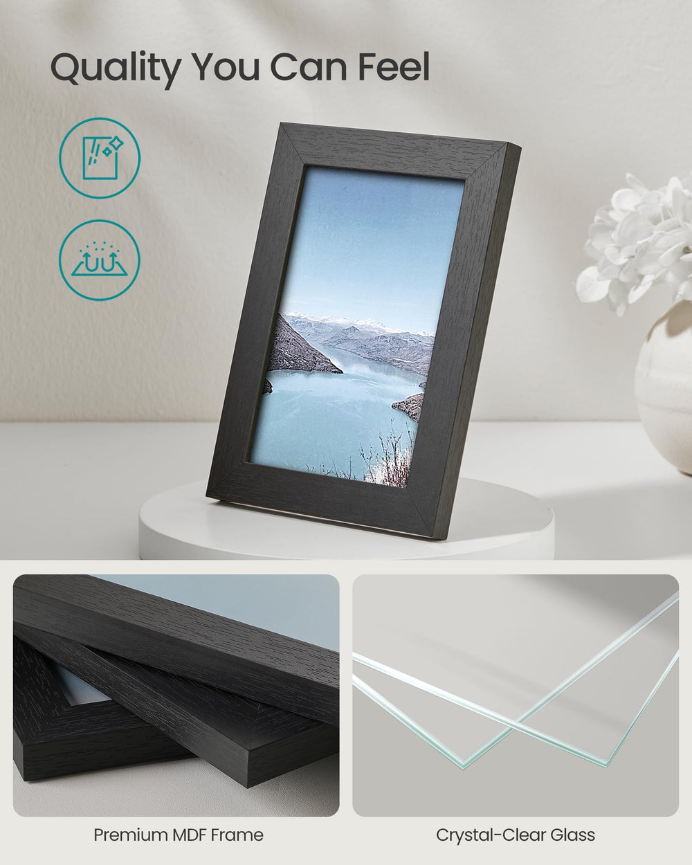SONGMICS cadre 5x7 posé sur table montre usage polyvalent