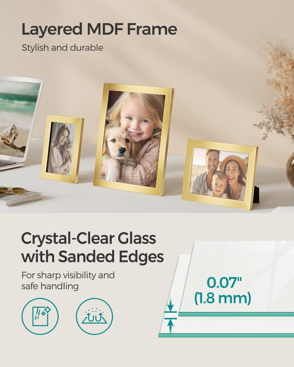 SONGMICS cadre 8x10 présenté avec photo pour point focal décoratif