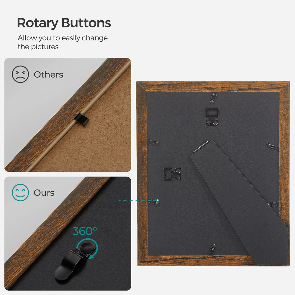 SONGMICS détail cadre MDF montrant la finition durable et l'aspect soigné