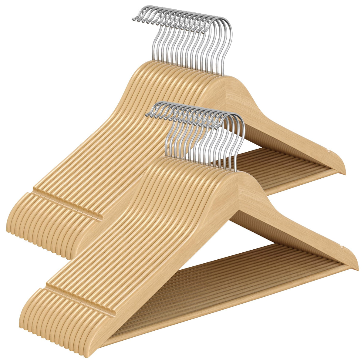 SONGMICS cintre bois face avant montrant silhouette stable et élégante