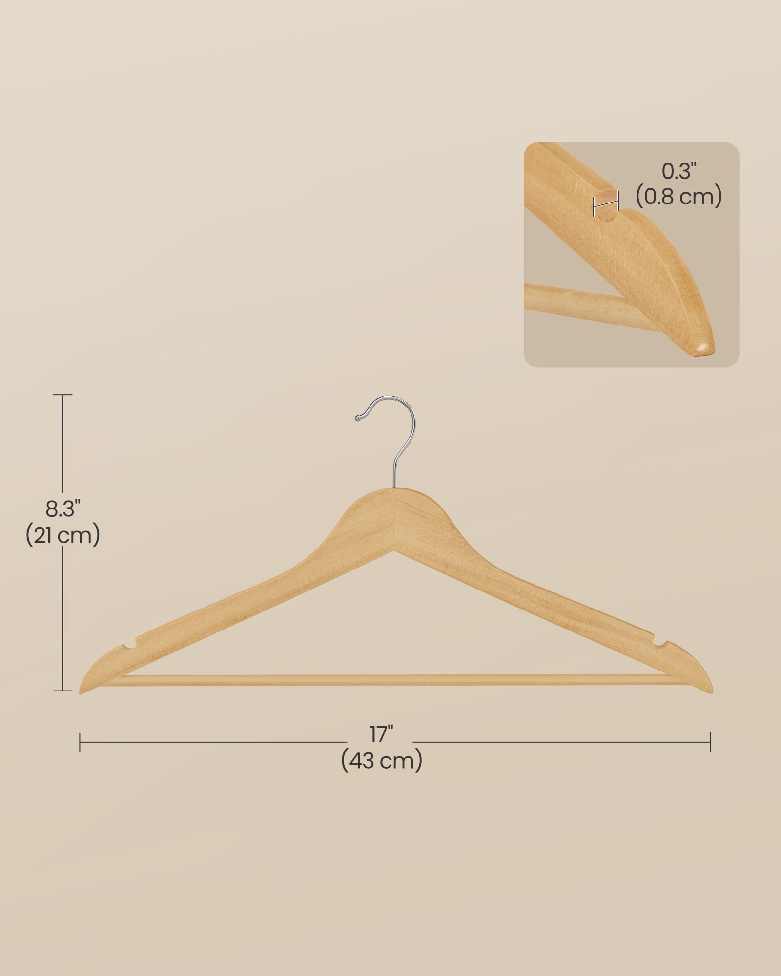 SONGMICS pack de 30 cintres prêt à installer pour dressing organisé