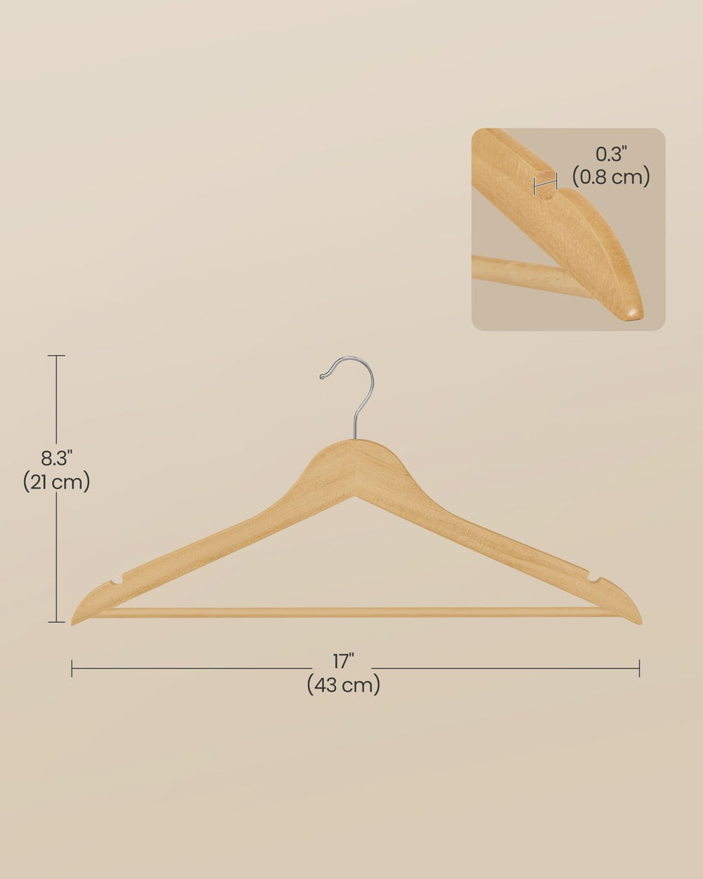 SONGMICS pack de 30 cintres prêt à installer pour dressing organisé