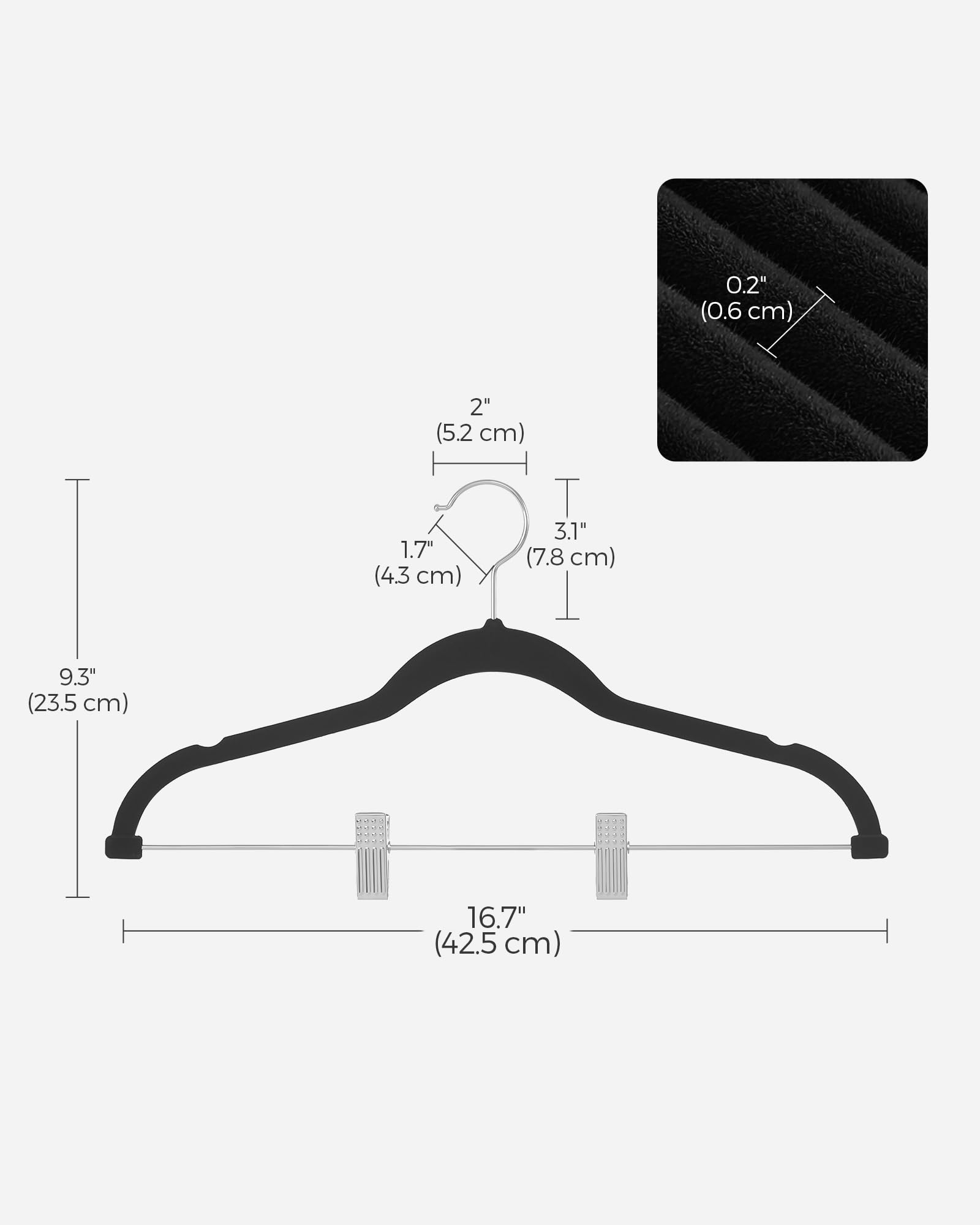 SONGMICS cintre en usage avec chemise suspendue offrant maintien sûr