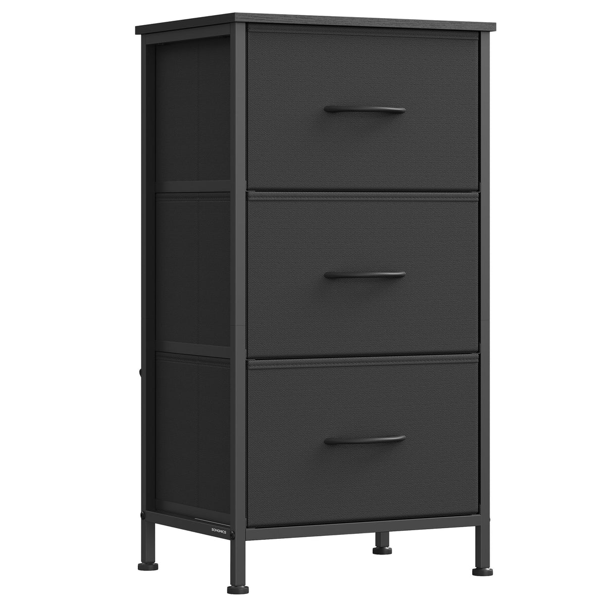 SONGMICS commode BELLAH face avant montrant trois tiroirs pour rangement optimisé