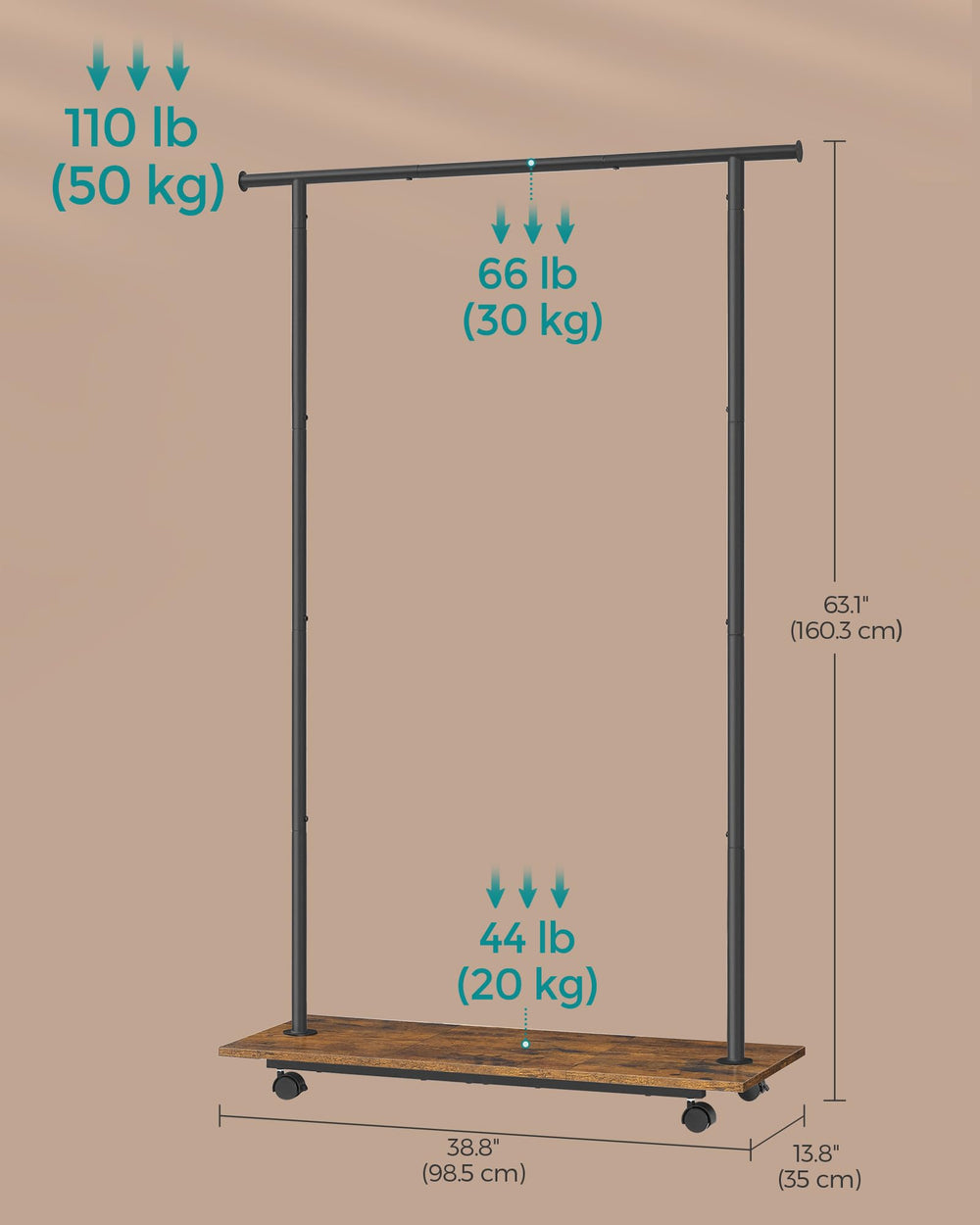 SONGMICS comparaison d'échelle montre dimensions pratiques et gain de place