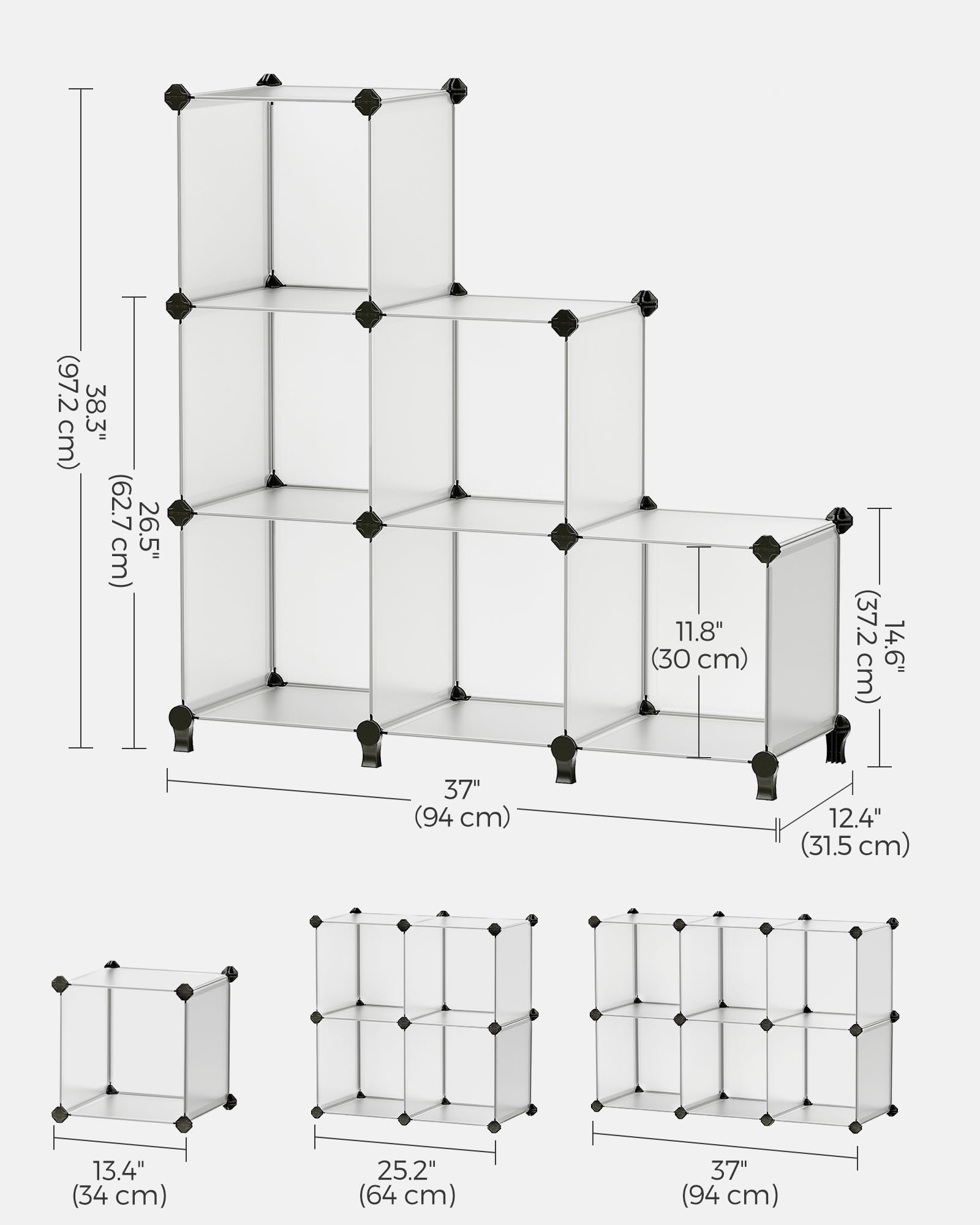 SONGMICS échelle de taille avec boîte de rangement pour évaluer capacité