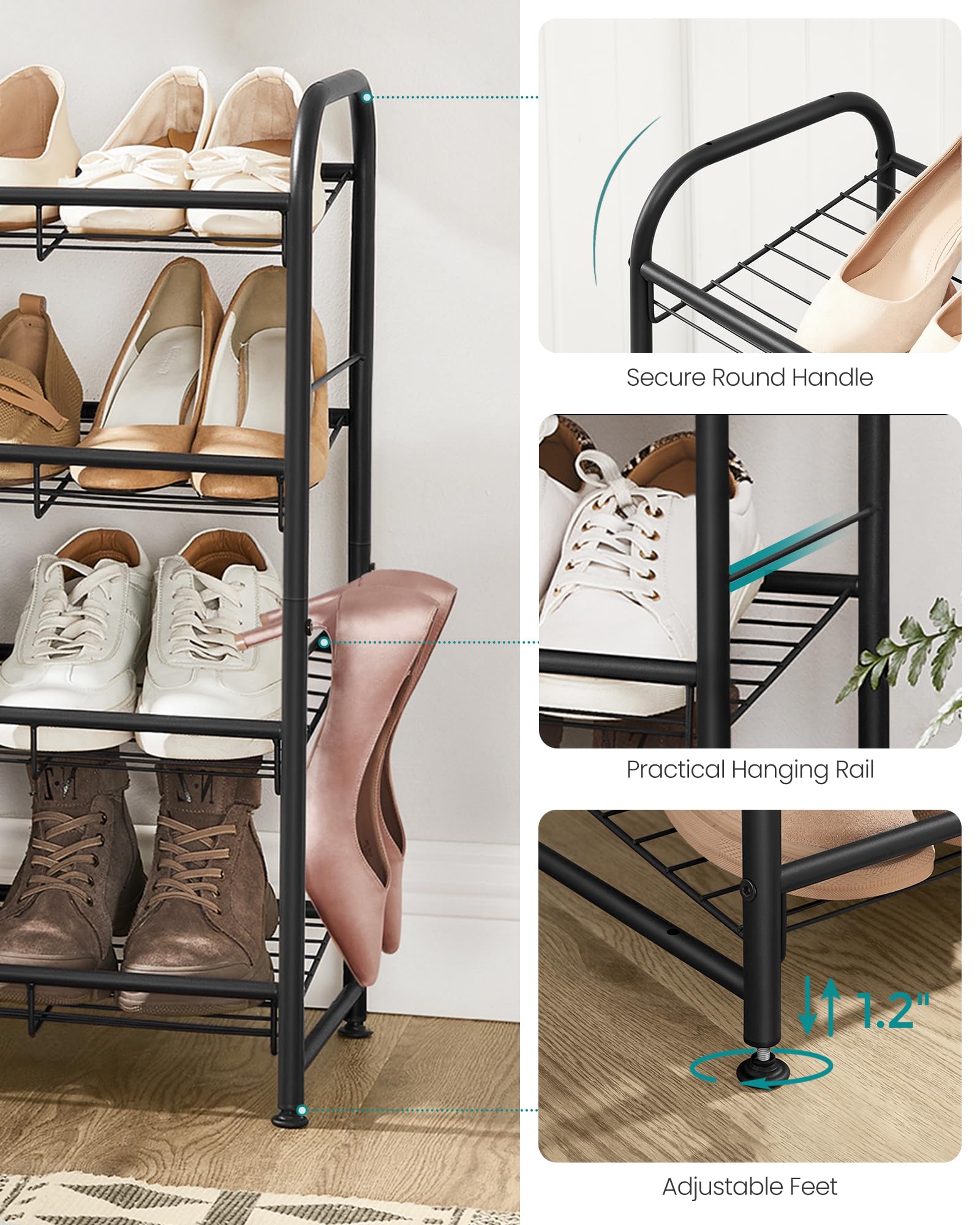 SONGMICS configuration horizontale DIY pour étendre le rangement