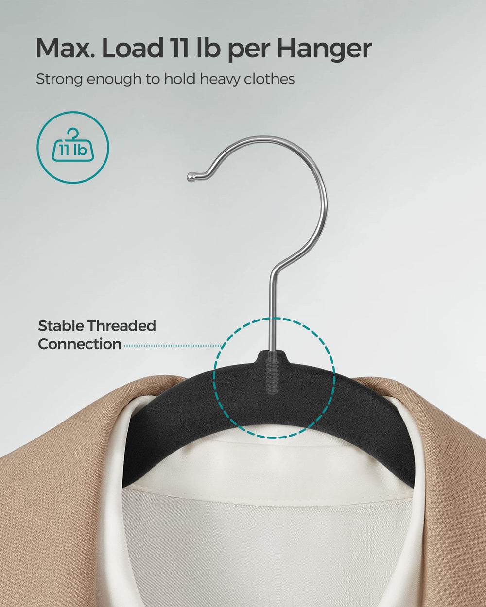 SONGMICS crochet pivotant 360° facilitant l'accès aux vêtements