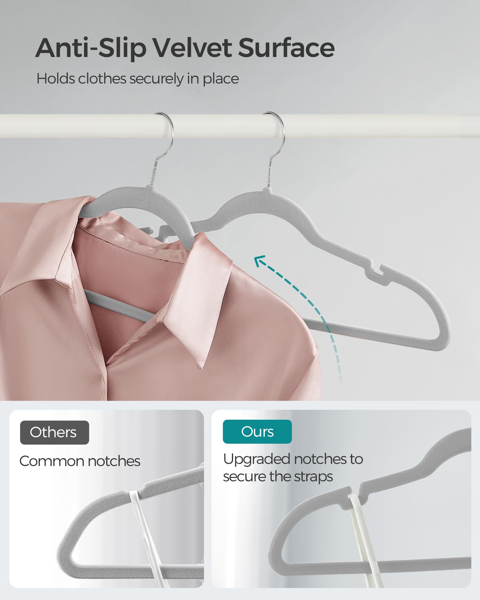 SONGMICS crochet pivotant 360° facilitant l'accès et l'ajustement des vêtements