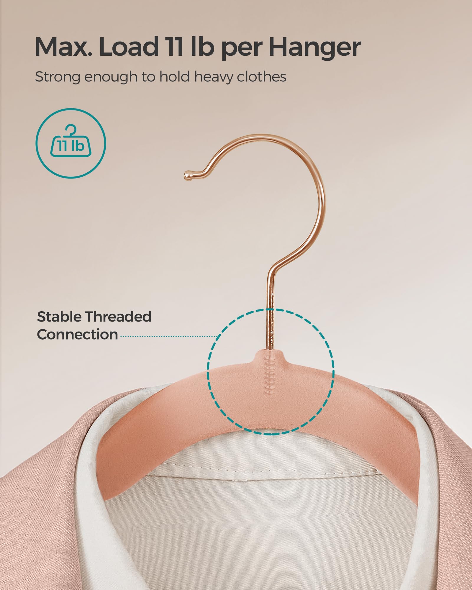 SONGMICS crochet pivotant 360° facilitant accès vêtements