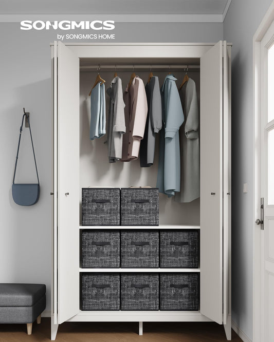 SONGMICS gros plan du tissu texturé illustrant durabilité et look sobre