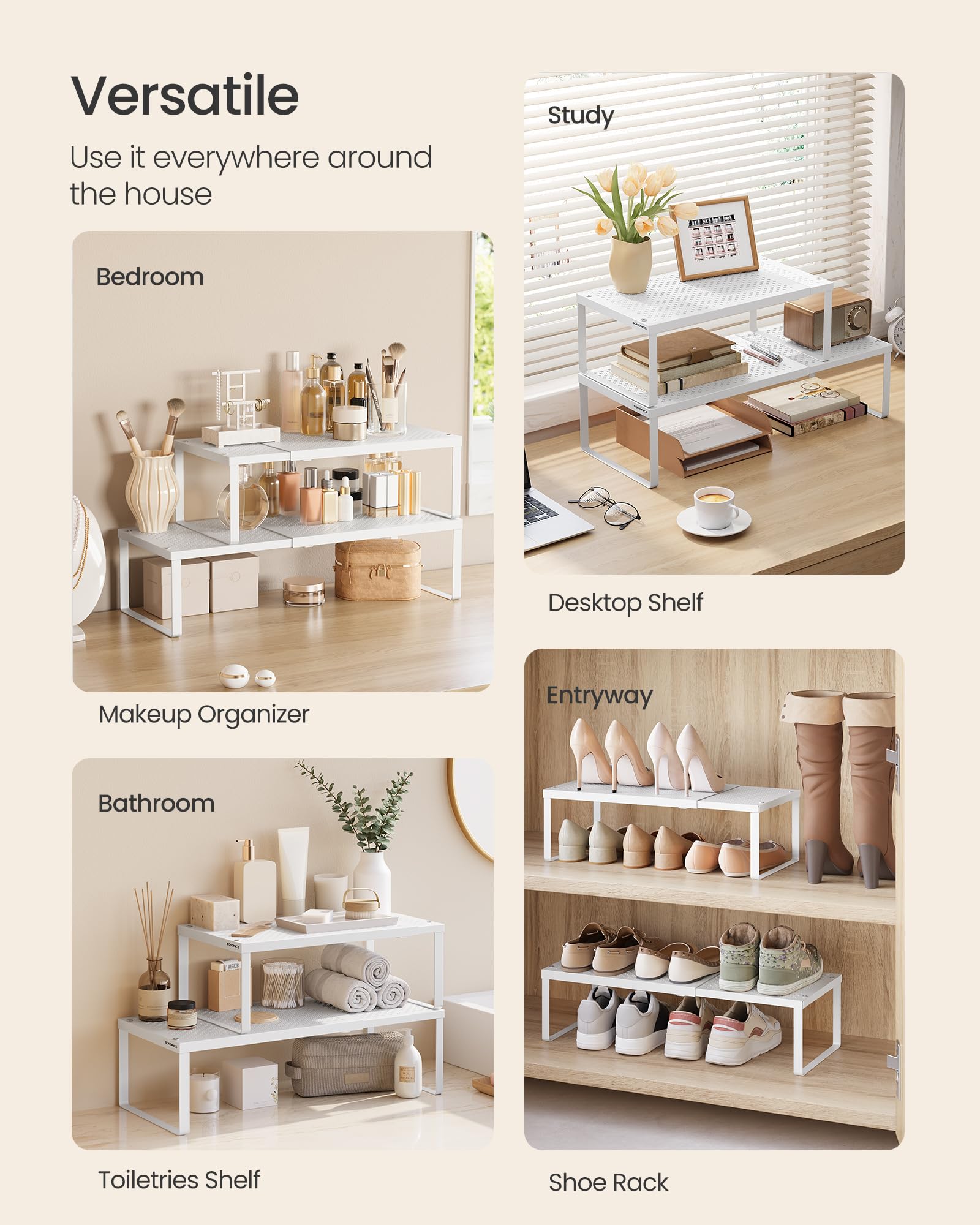 SONGMICS intérieur de meuble avec épices bien organisées et visibles