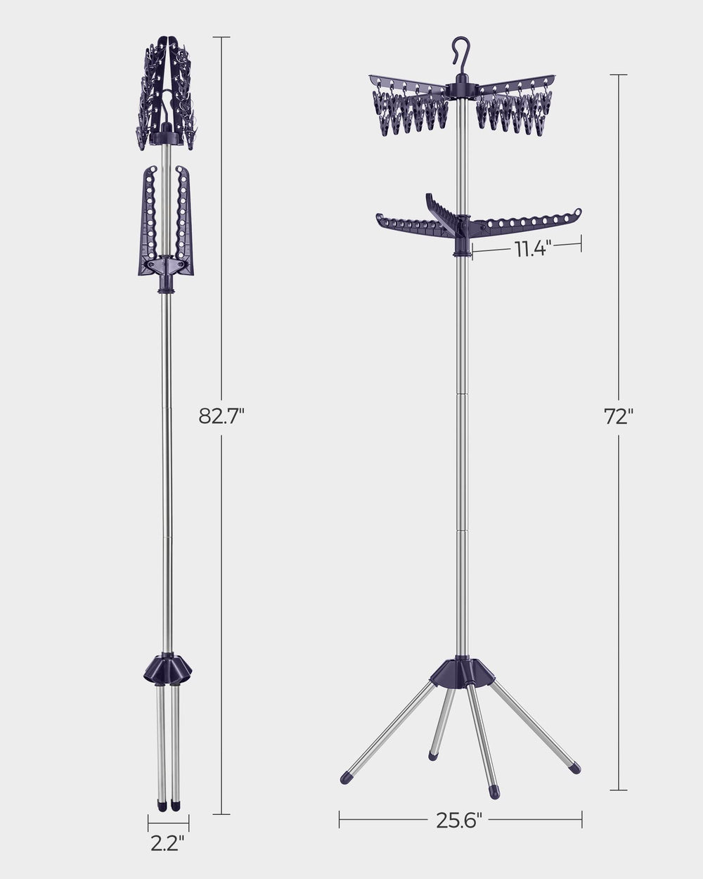 SONGMICS comparaison taille mettant l'échelle et hauteur de 185 cm