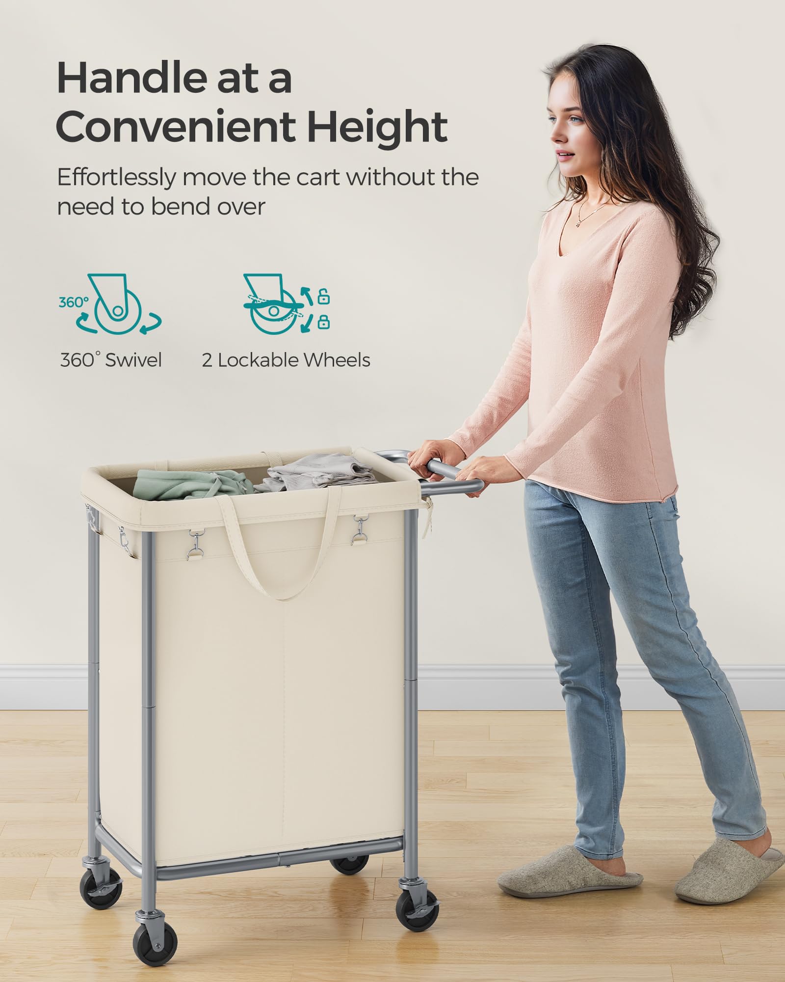 SONGMICS panier à linge en situation maison optimisant le rangement