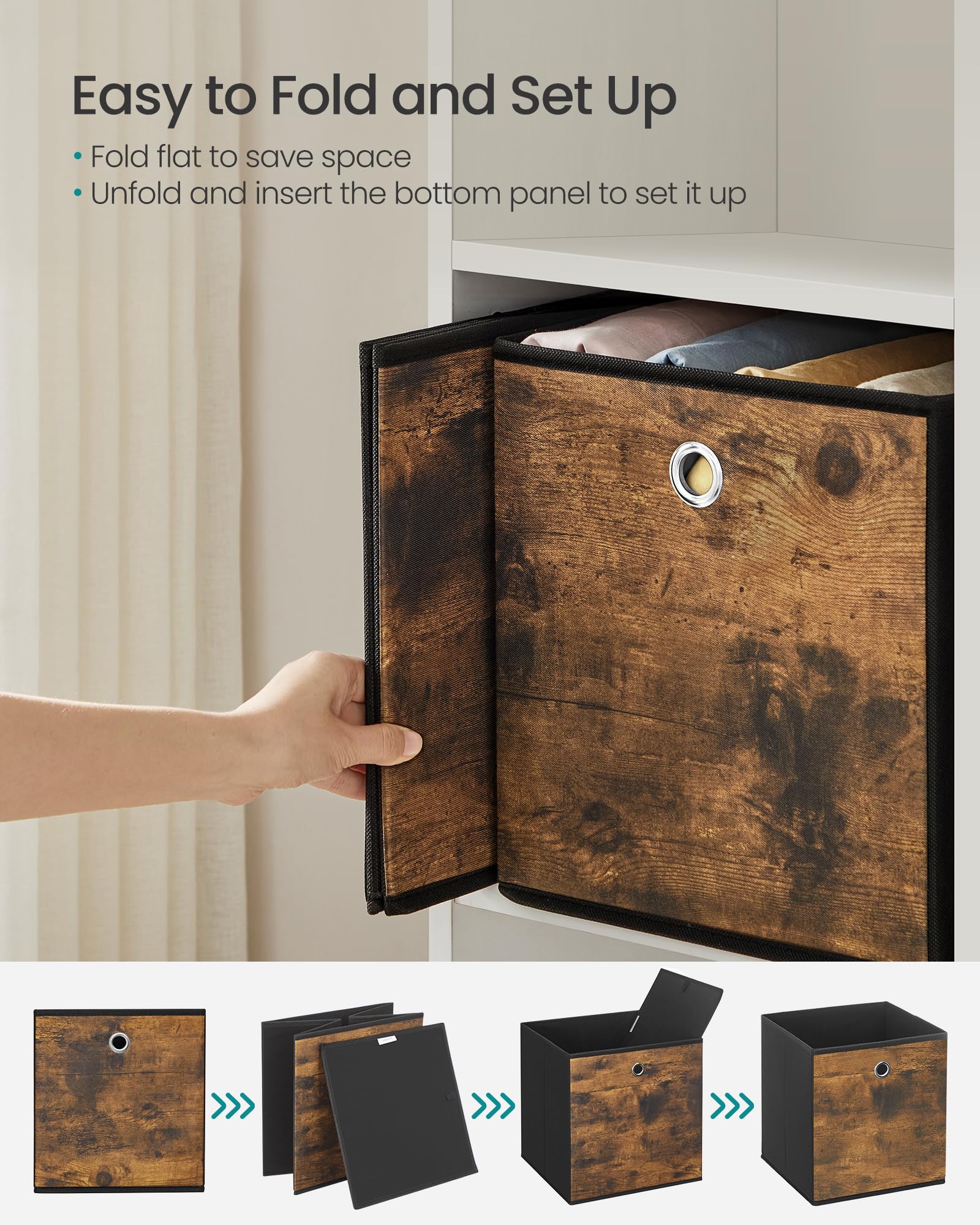 SONGMICS ensemble de huit cubes en situation lifestyle apportant style et rangement