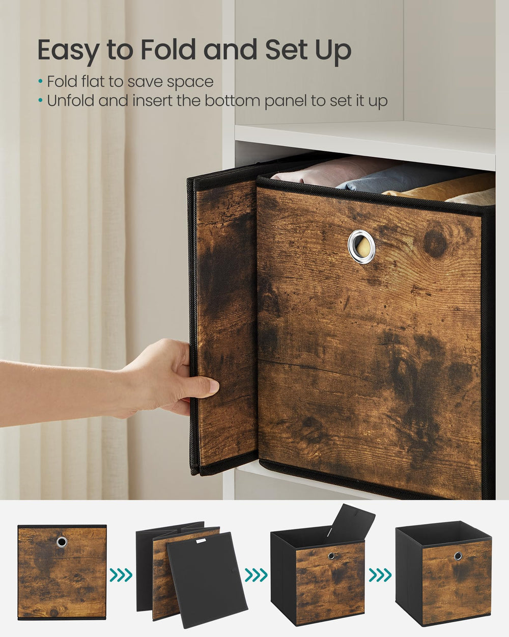 SONGMICS ensemble de huit cubes en situation lifestyle apportant style et rangement