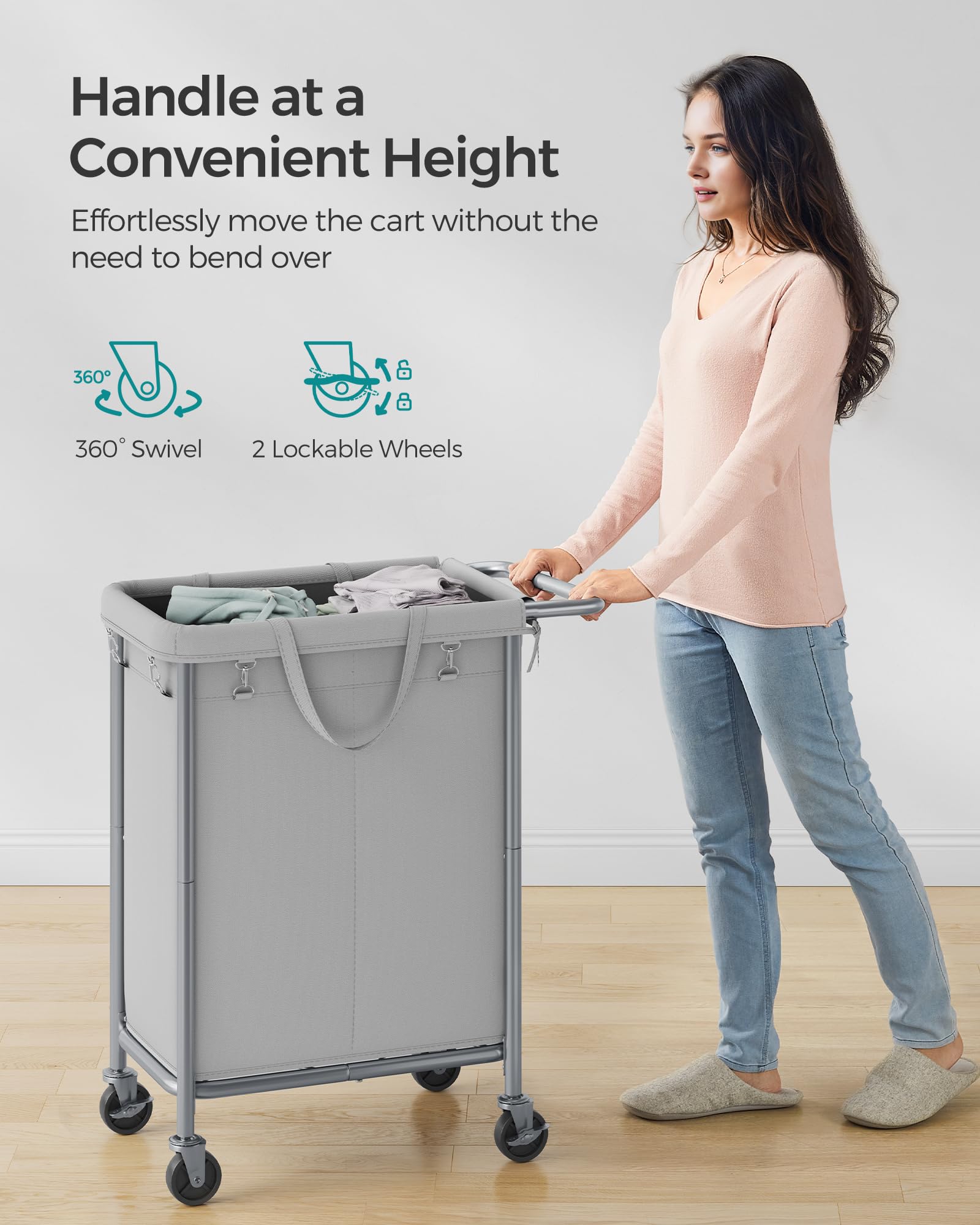 SONGMICS panier installé en buanderie pour organisation et gain d’espace