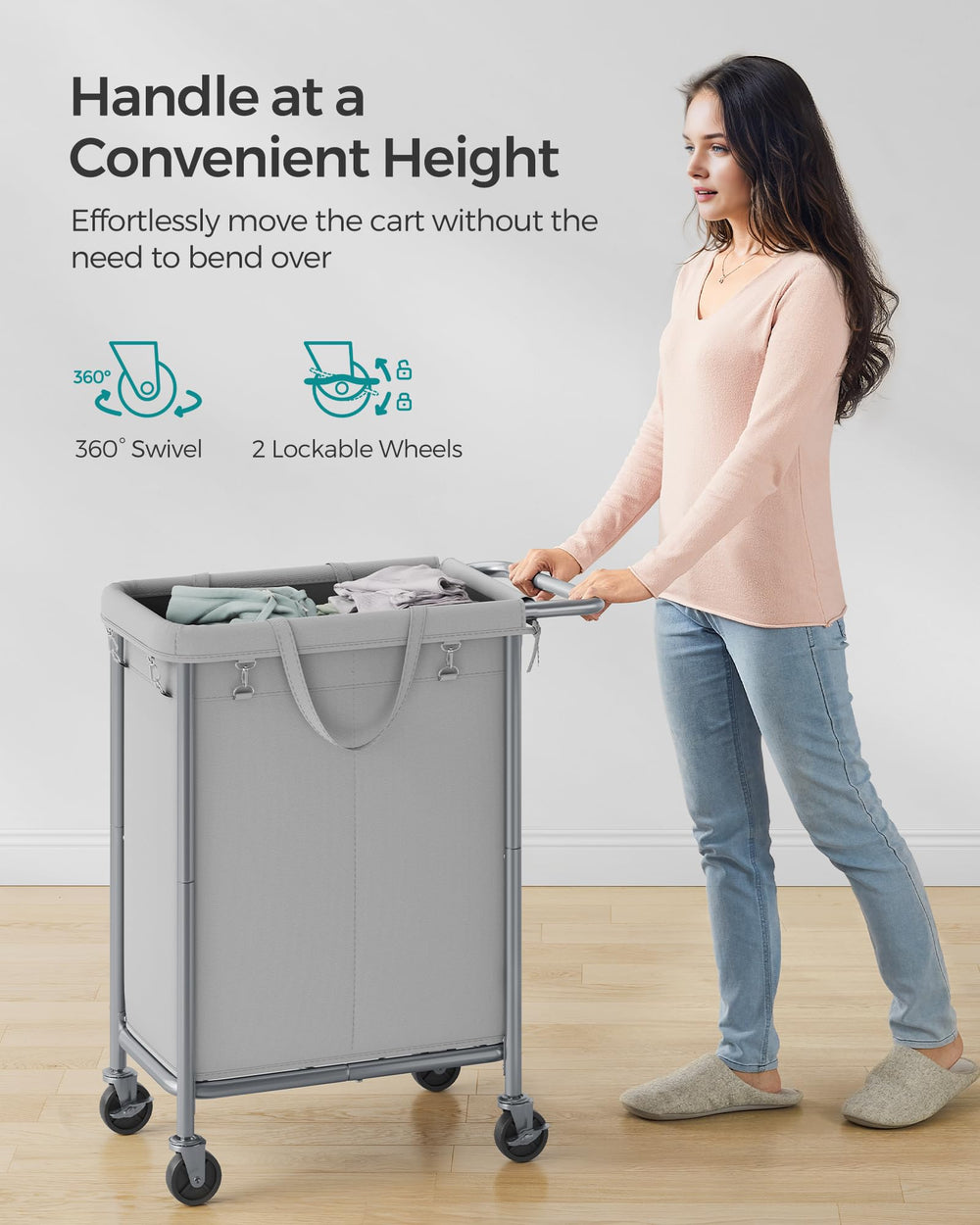SONGMICS panier installé en buanderie pour organisation et gain d’espace
