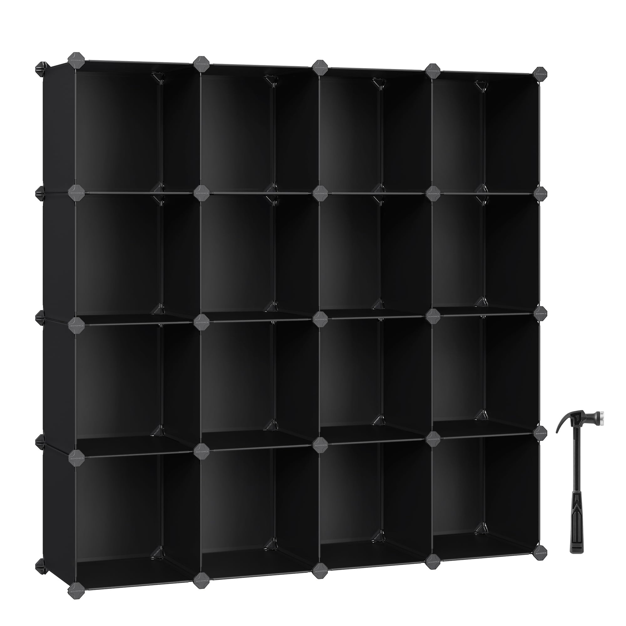 SONGMICS étagère 16 cubes vue frontale offrant rangement organisé