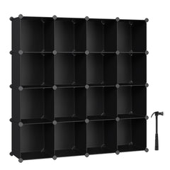 SONGMICS étagère 16 cubes vue frontale offrant rangement organisé