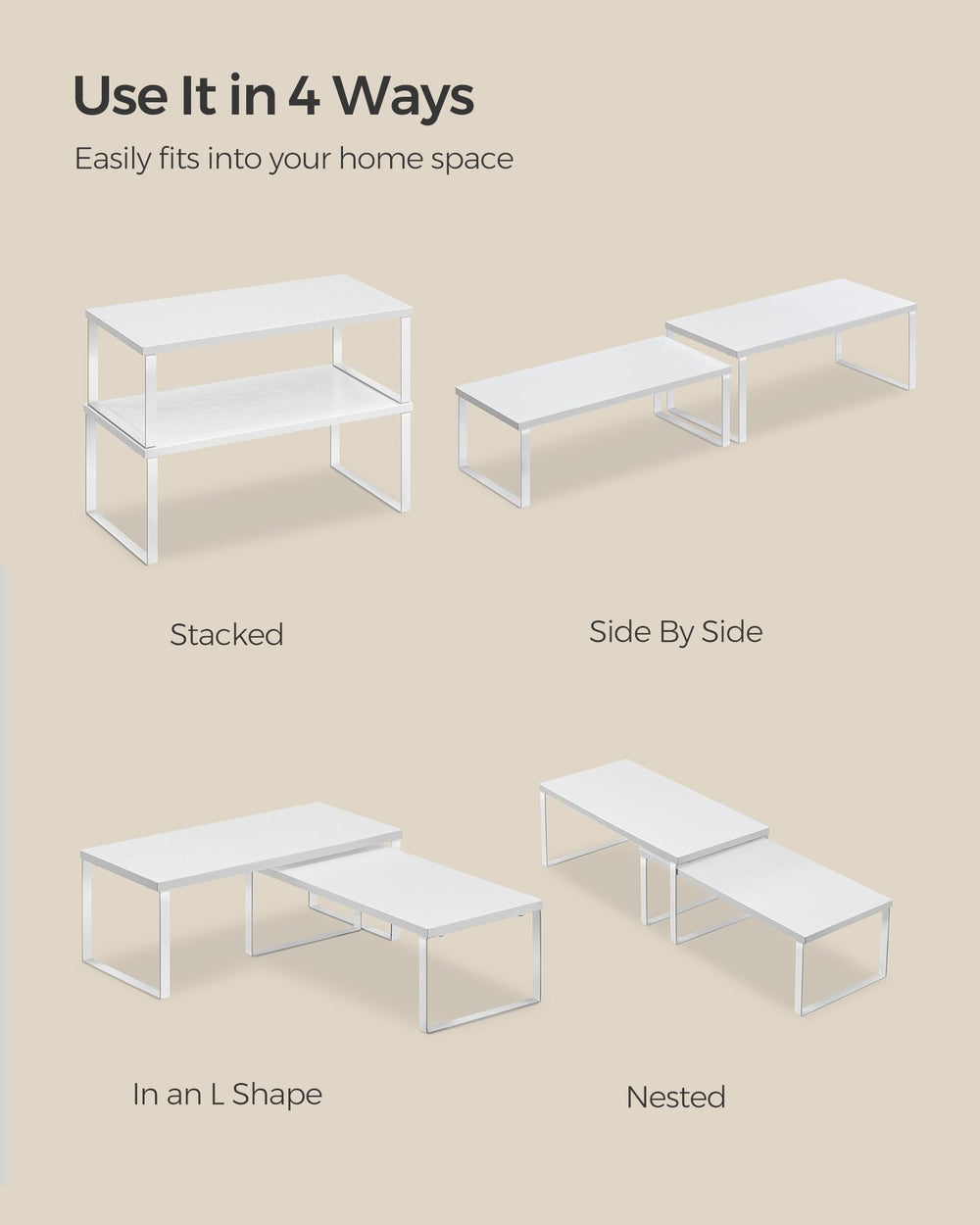 SONGMICS étagère sur bureau range fournitures et améliore productivité