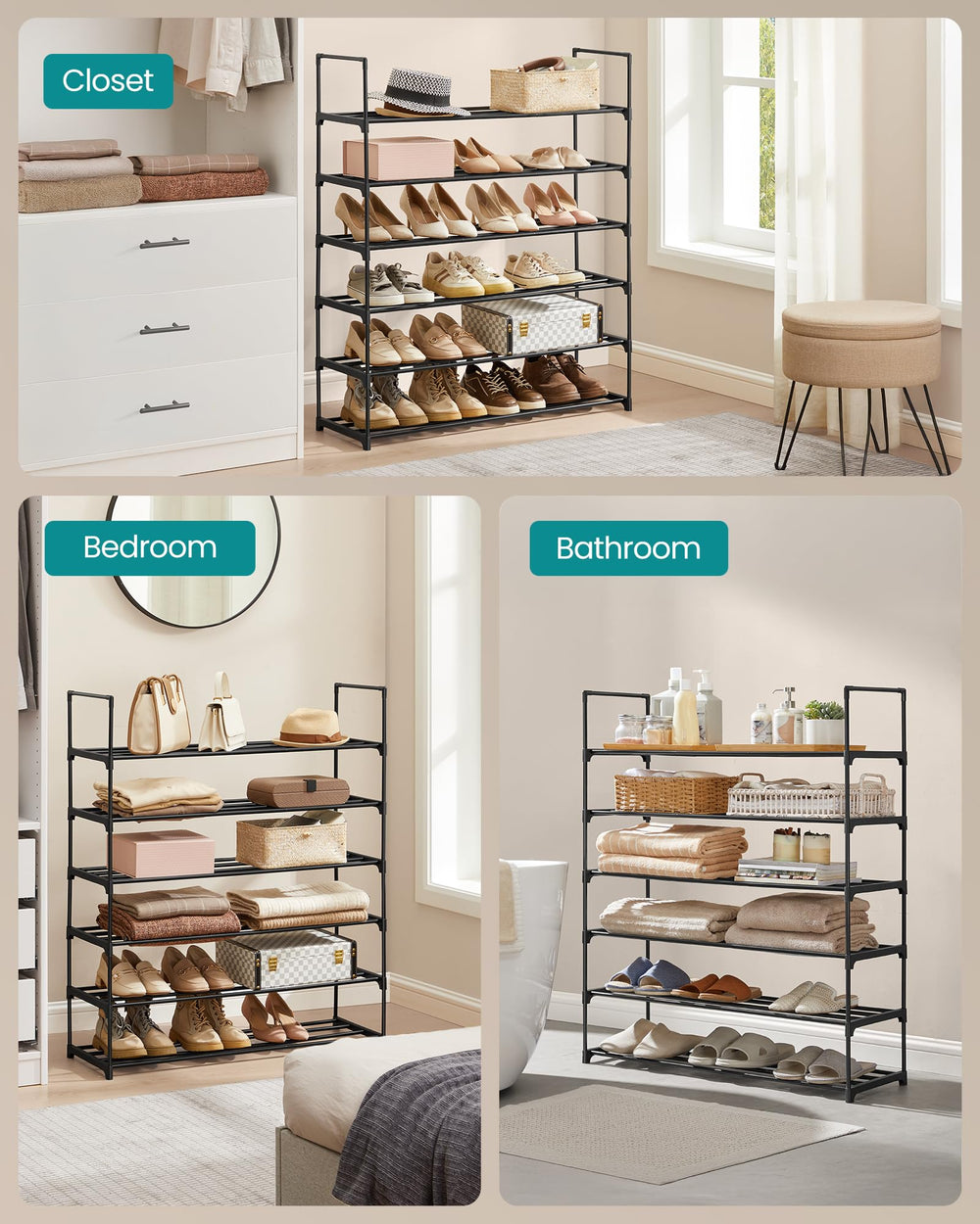 SONGMICS comparaison d'échelle montrant dimensions et proportion réaliste