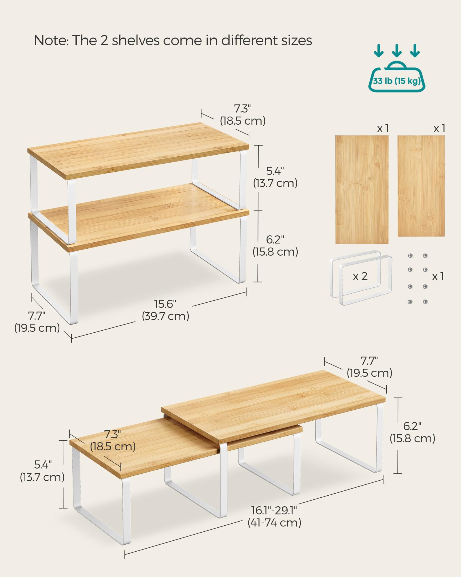 SONGMICS ensemble installé dans une armoire optimisant rangement intérieur
