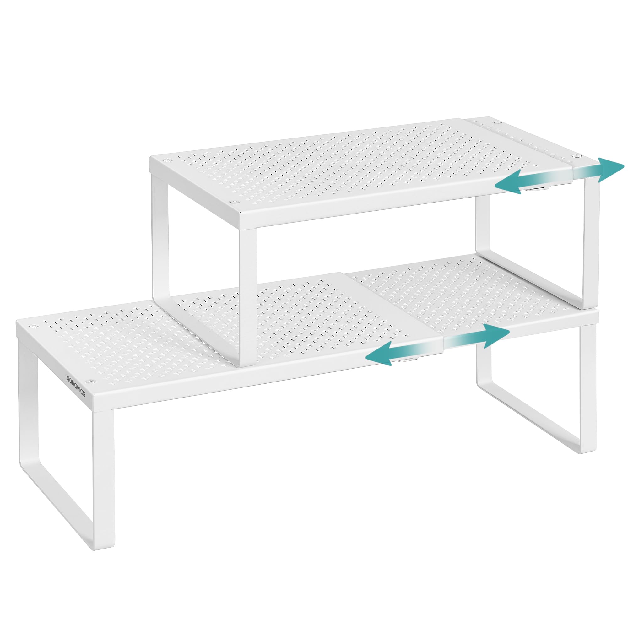 SONGMICS vue avant de l'étagère montrant design élégant et gain de place