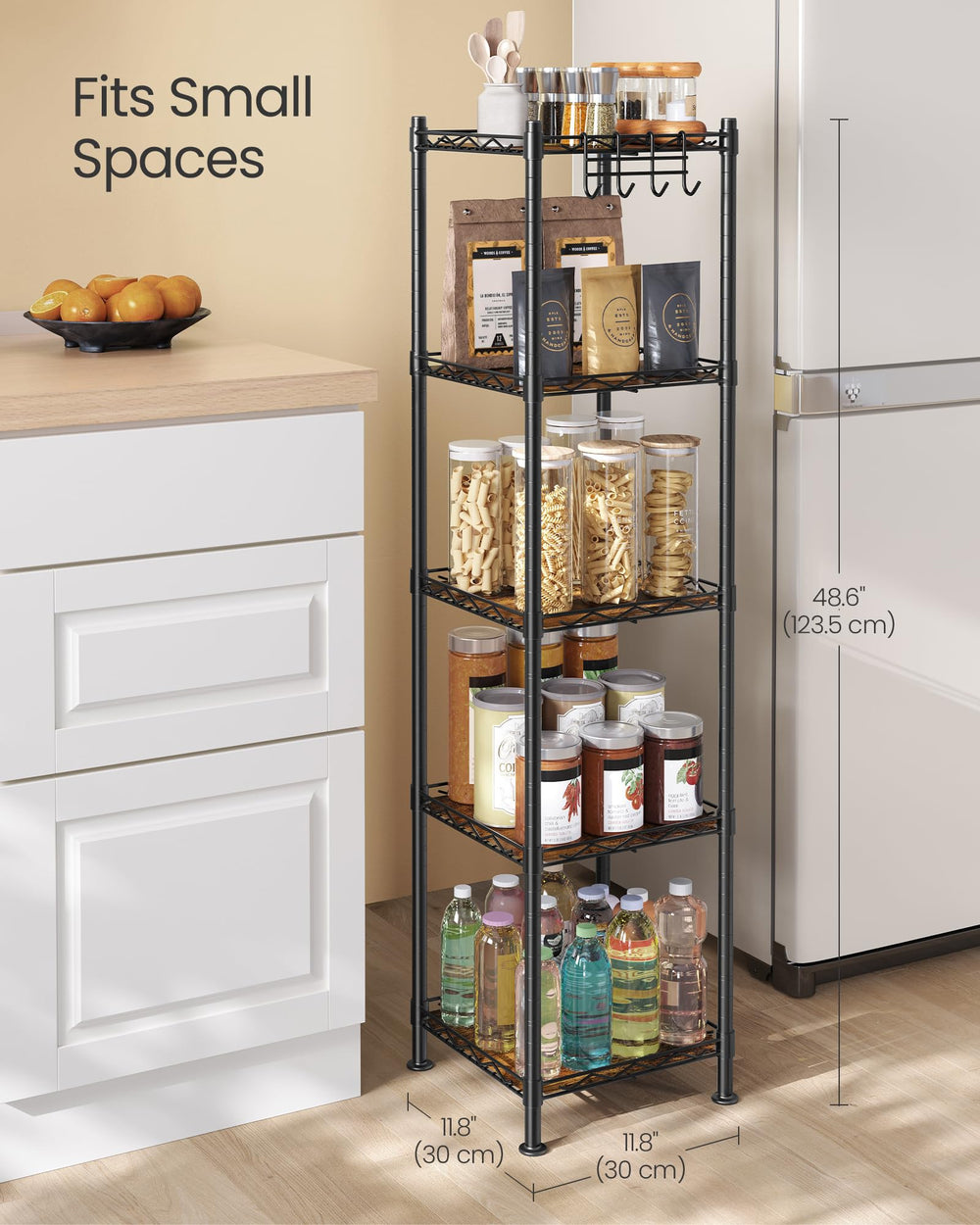 SONGMICS plateau PP gros plan offrant surface plane et protection des petits objets