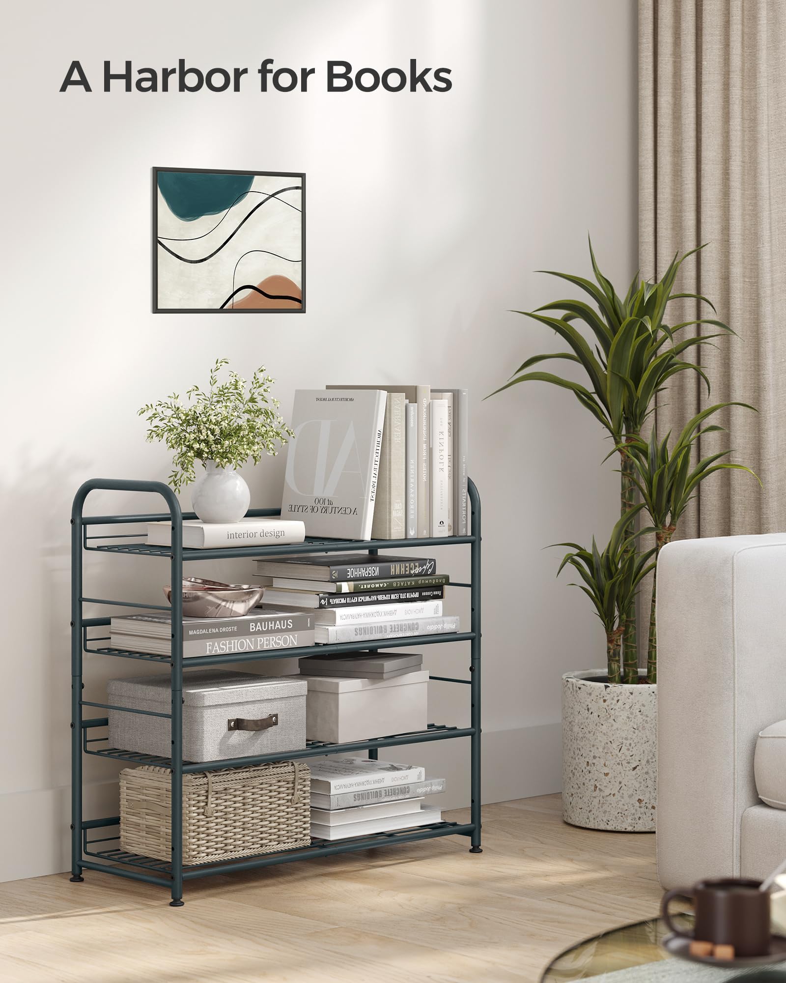 SONGMICS étagère en salon, rangement polyvalent pour accessoires