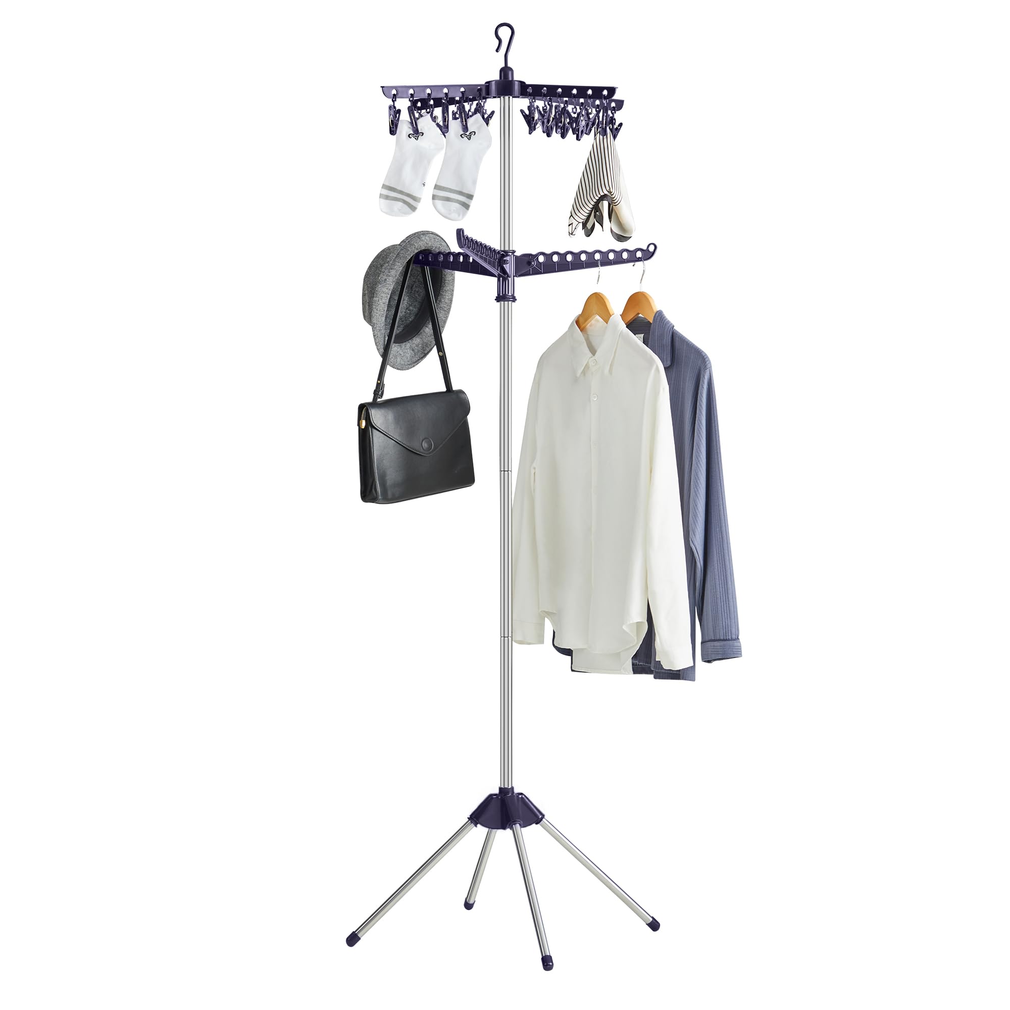 SONGMICS étendoir face produit montrant capacité et gain de place