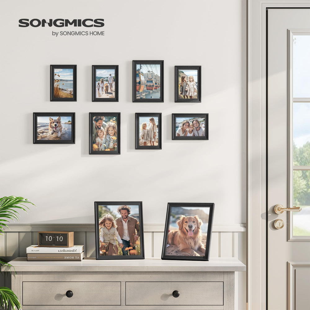 SONGMICS gros plan profil MDF montrant solidité et profondeur