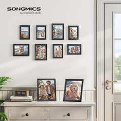 SONGMICS gros plan profil MDF montrant solidité et profondeur