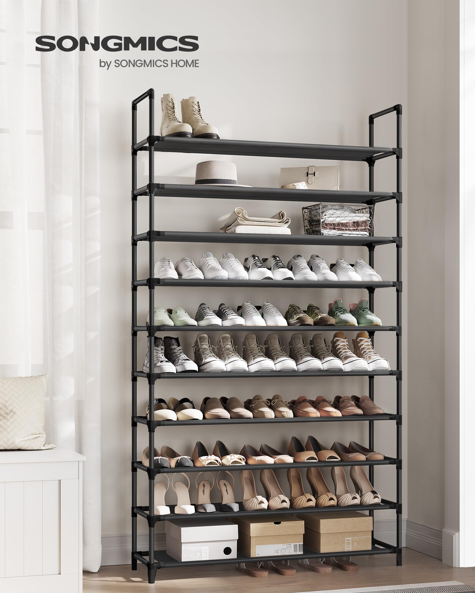 SONGMICS gros plan du tissu non tissé, durable et facile à nettoyer